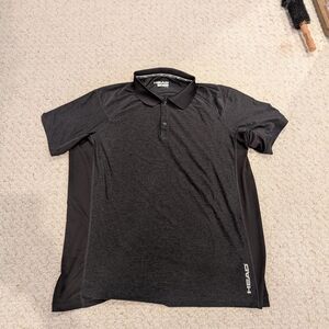 HEAD Men's Charcoal and Black Polo Shirt